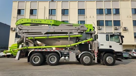 Buy 28m Concrete Mixer Truck With Pump Teila Brand 4 Axles Euro V Standard online manufacture