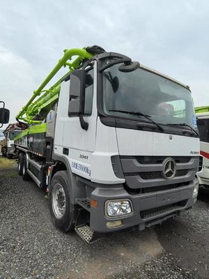 Buy ZOOMLION 49 Meters Used Concrete Pump Truck 2015 Benz Chassis Boom Pump online manufacture