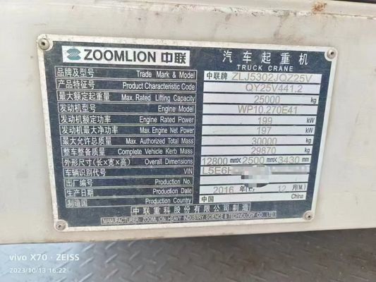 Good price USED 2017 ZOOMLION 25 ton mobile crane Hydraulic Cranes Lever-operated control online