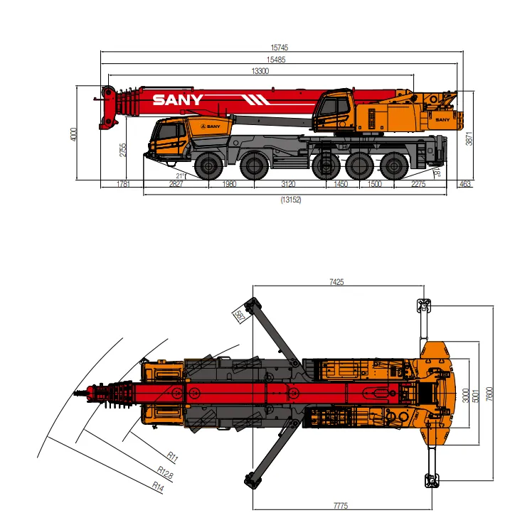 Used Sany Stc1300c 130t 130 Tons Truck Mobile Crane For Sale 5